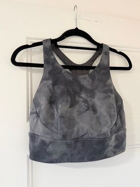 lululemon Wunder Train Longline Bra C/D cup in Diamond Dye Grey - Size 12